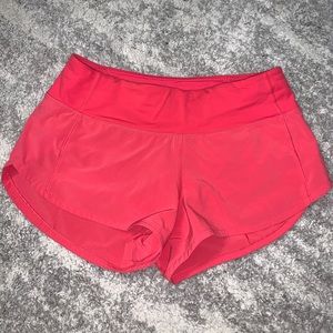 Pink Speedup Lululemon Shorts